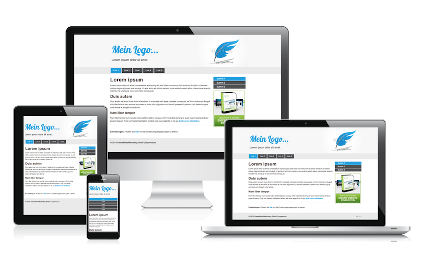 Webdesign responsive Vorschau Designs